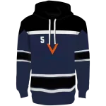 customized virginia cavaliers striped pattern blue hoodie best selling