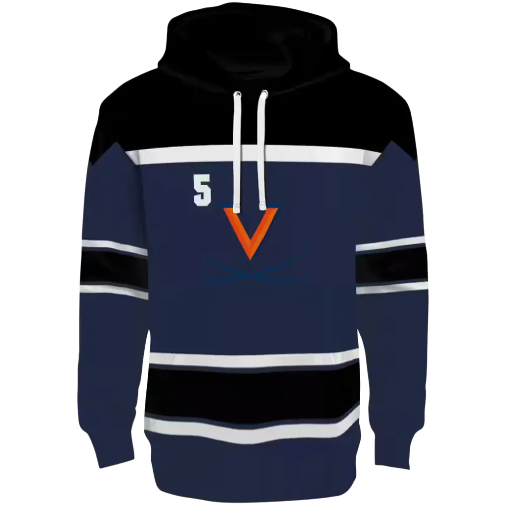 customized virginia cavaliers striped pattern blue hoodie best selling customized virginia cavaliers striped pattern blue hoodie best selling