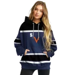 customized virginia cavaliers striped pattern blue hoodie best selling