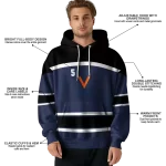 customized virginia cavaliers striped pattern blue hoodie best selling