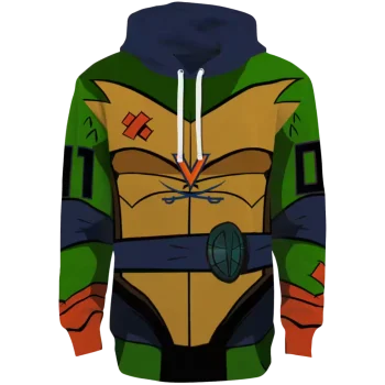 customized virginia cavaliers superhero armor blue green hoodie best selling