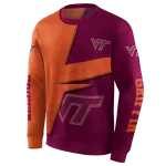 customized virginia tech hokies abstract shape maroon hoodie best selling
