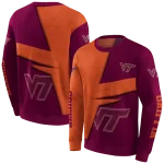 customized virginia tech hokies abstract shape maroon hoodie best selling