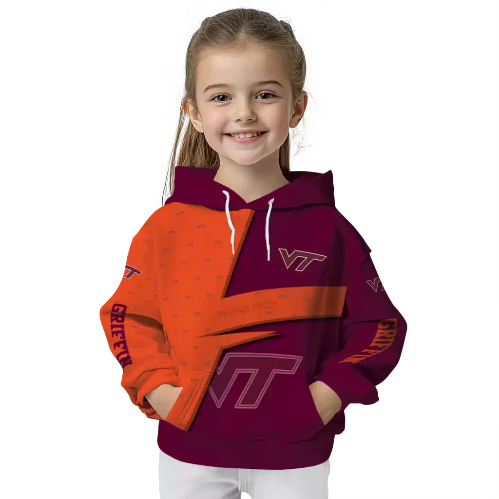 customized virginia tech hokies abstract shape maroon hoodie top rated customized virginia tech hokies abstract shape maroon hoodie top rated