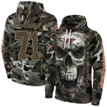 customized virginia tech hokies camo skull hoodie best selling