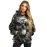 customized virginia tech hokies camo skull hoodie best selling