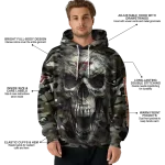 customized virginia tech hokies camo skull hoodie best selling