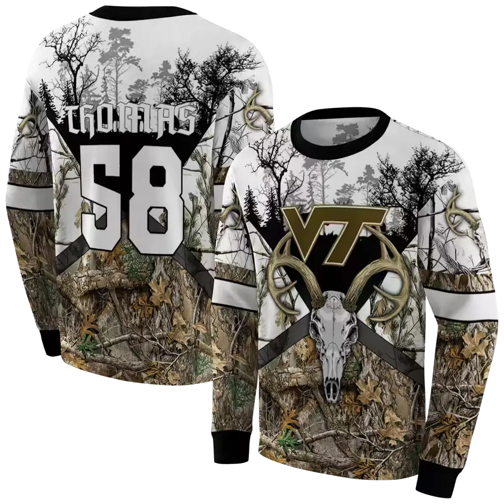 customized virginia tech hokies forest silhouette hoodie premium grade customized virginia tech hokies forest silhouette hoodie premium grade