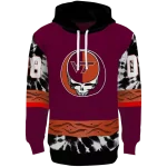 customized virginia tech hokies grateful vibes maroon hoodie best selling