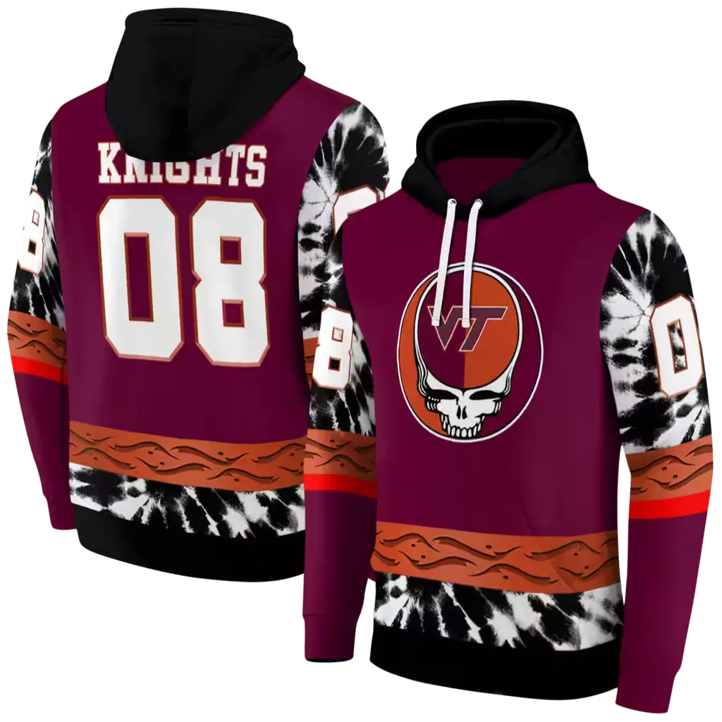 customized virginia tech hokies grateful vibes maroon hoodie fashion forward customized virginia tech hokies grateful vibes maroon hoodie fashion forward