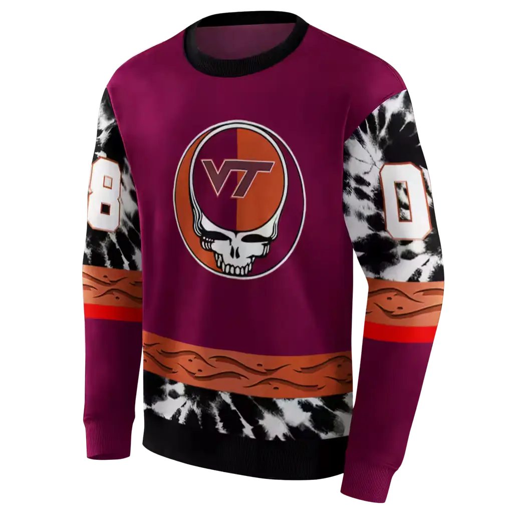 customized virginia tech hokies grateful vibes maroon hoodie new arrival customized virginia tech hokies grateful vibes maroon hoodie new arrival