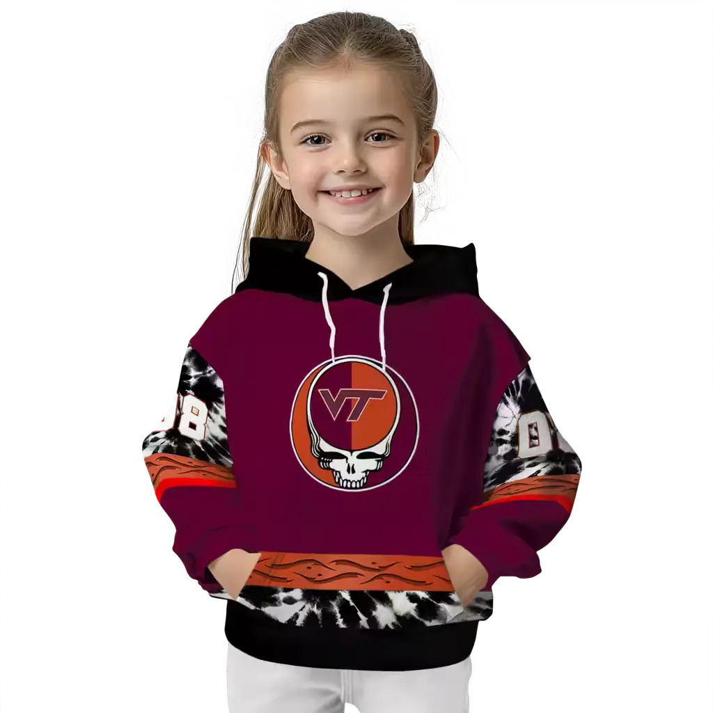 customized virginia tech hokies grateful vibes maroon hoodie top rated customized virginia tech hokies grateful vibes maroon hoodie top rated