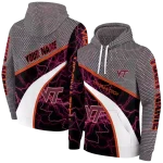 customized virginia tech hokies hexagonal mesh maroon black gray hoodie best selling