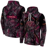 customized virginia tech hokies hunting theme maroon black hoodie best selling