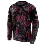 customized virginia tech hokies hunting theme maroon black hoodie best selling