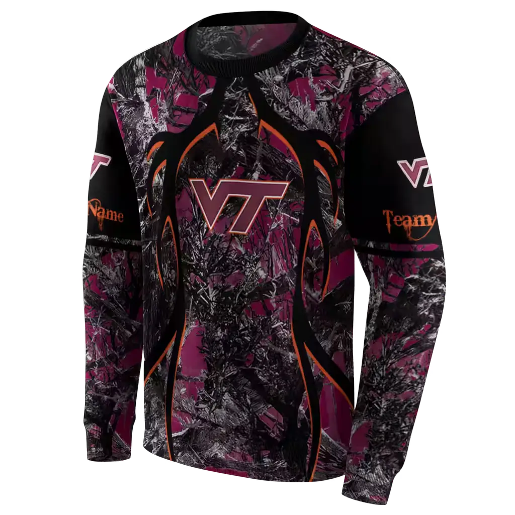 customized virginia tech hokies hunting theme maroon black hoodie new arrival customized virginia tech hokies hunting theme maroon black hoodie new arrival
