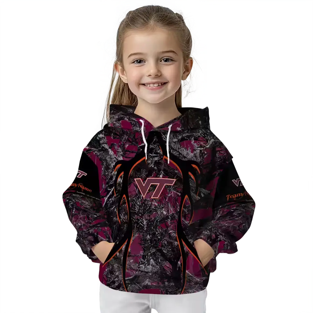 customized virginia tech hokies hunting theme maroon black hoodie top rated customized virginia tech hokies hunting theme maroon black hoodie top rated