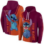 customized virginia tech hokies stitch maroon hoodie best selling