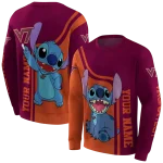 customized virginia tech hokies stitch maroon hoodie best selling