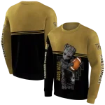 customized wake forest demon deacons baby groot gold black hoodie best selling