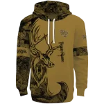 customized wake forest demon deacons deer silhouette gold hoodie best selling