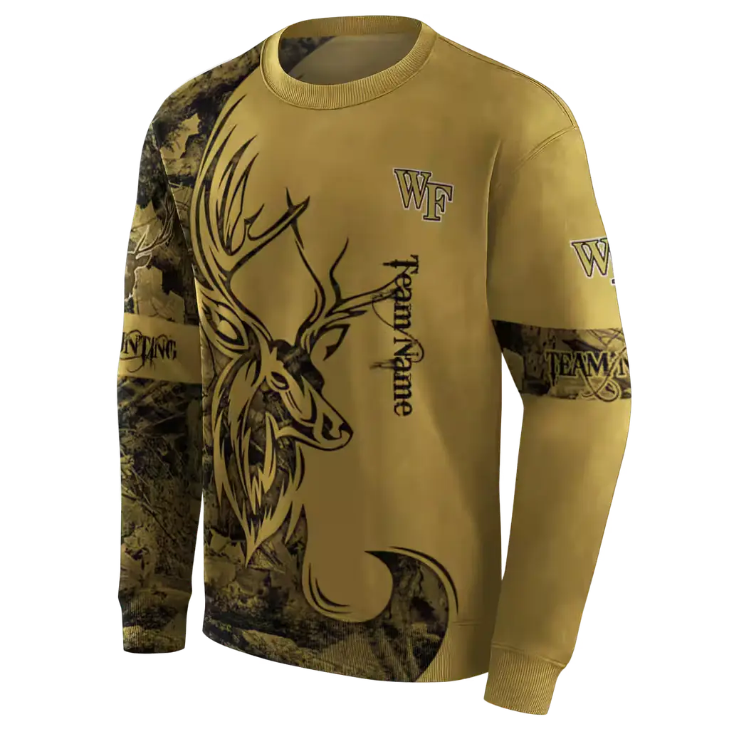 customized wake forest demon deacons deer silhouette gold hoodie new arrival customized wake forest demon deacons deer silhouette gold hoodie new arrival