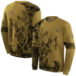 customized wake forest demon deacons deer silhouette gold hoodie best selling