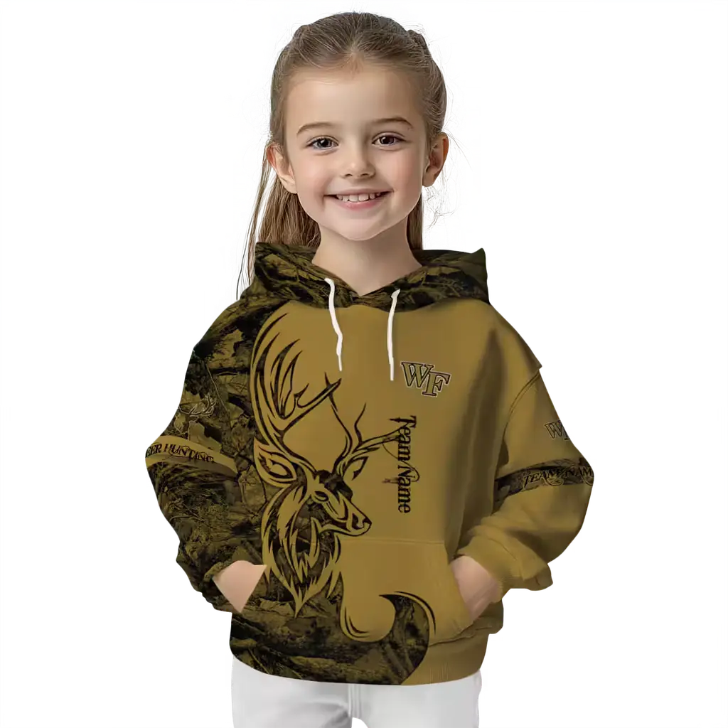 customized wake forest demon deacons deer silhouette gold hoodie top rated customized wake forest demon deacons deer silhouette gold hoodie top rated