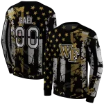 customized wake forest demon deacons distressed flag gold black hoodie best selling