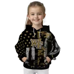 customized wake forest demon deacons distressed flag gold black hoodie best selling