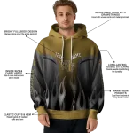 customized wake forest demon deacons flame design gold hoodie best selling
