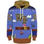 customized wake forest demon deacons mario blue black hoodie best selling