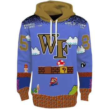 customized wake forest demon deacons mario blue black hoodie best selling
