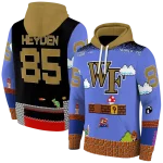 customized wake forest demon deacons mario blue black hoodie best selling