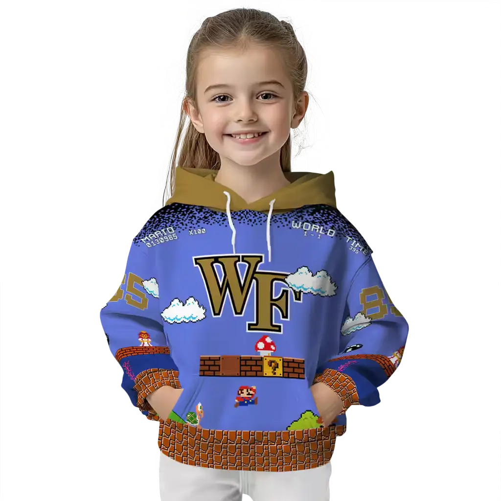customized wake forest demon deacons mario blue black hoodie top rated customized wake forest demon deacons mario blue black hoodie top rated