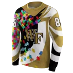 customized wake forest demon deacons puzzle pieces gold hoodie best selling