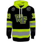 customized wake forest demon deacons safety motif black neon green hoodie best selling