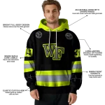 customized wake forest demon deacons safety motif black neon green hoodie best selling