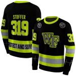 customized wake forest demon deacons safety motif black neon green hoodie best selling