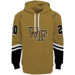 customized wake forest demon deacons striped sleeves gold hoodie best selling