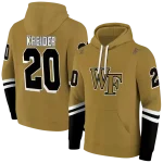 customized wake forest demon deacons striped sleeves gold hoodie best selling