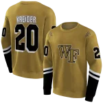 customized wake forest demon deacons striped sleeves gold hoodie best selling