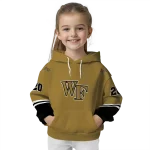 customized wake forest demon deacons striped sleeves gold hoodie best selling