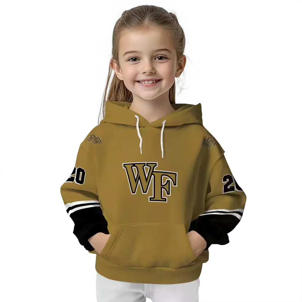 customized wake forest demon deacons striped sleeves gold hoodie top rated customized wake forest demon deacons striped sleeves gold hoodie top rated