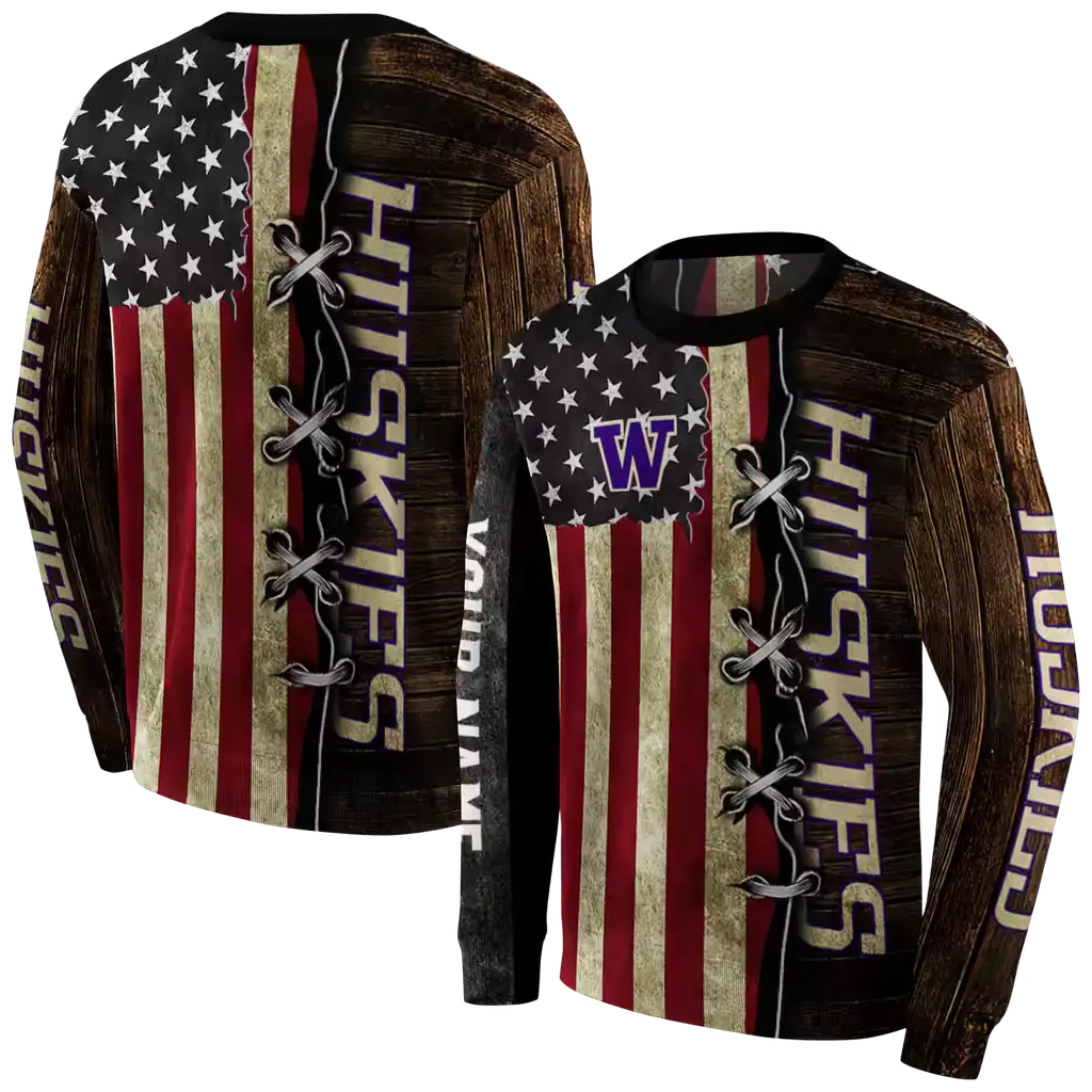 customized washington huskies american pride hoodie premium grade customized washington huskies american pride hoodie premium grade