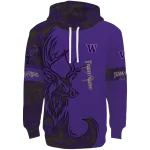 customized washington huskies deer silhouette purple hoodie best selling