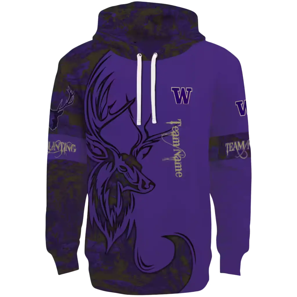 customized washington huskies deer silhouette purple hoodie best selling customized washington huskies deer silhouette purple hoodie best selling