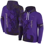 customized washington huskies deer silhouette purple hoodie best selling