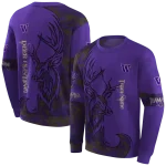 customized washington huskies deer silhouette purple hoodie best selling