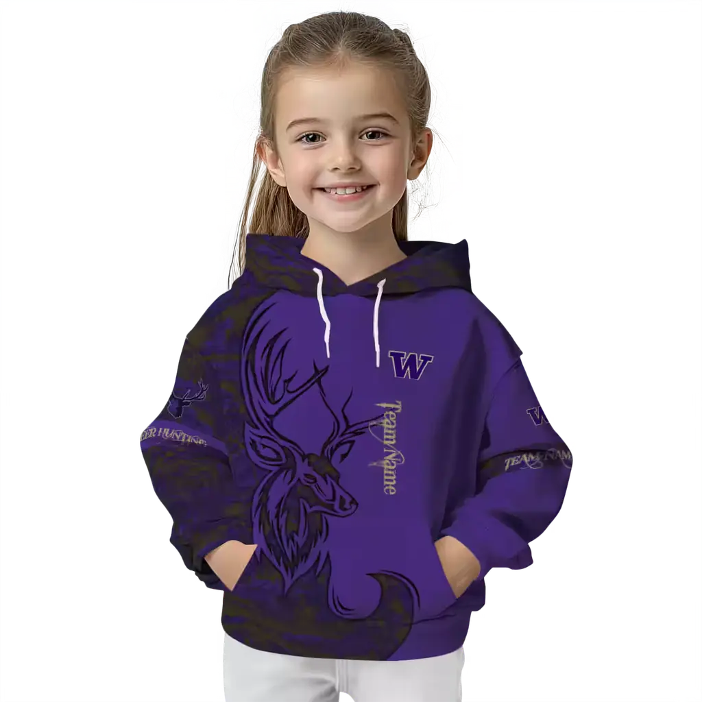 customized washington huskies deer silhouette purple hoodie top rated customized washington huskies deer silhouette purple hoodie top rated